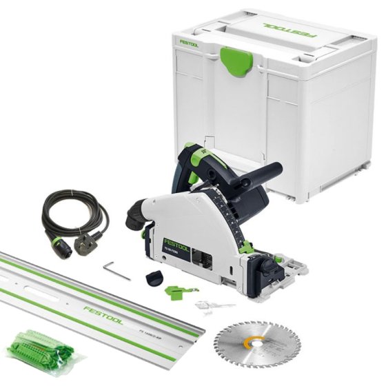 FESTOOL TS55F FEBQ-PLUS 240V PLUNGE SAW WITH FS/1400 1.4M GUIDE RAIL 