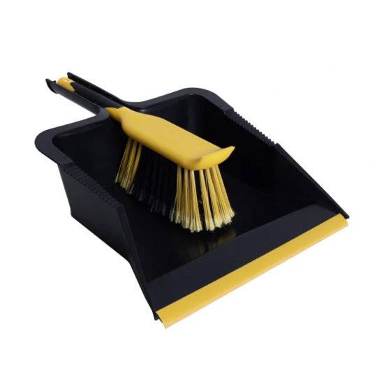 Bulldozer Heavy-duty Dustpan and Brush Set