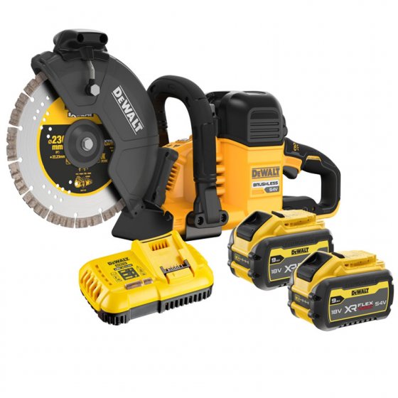 DEWALT DCS691X2-GB CORDLESS 54V XR FLEXVOLT CUT OFF SAW KIT INCLUDES 2X9.0AH BATTIERS AND CHARGER