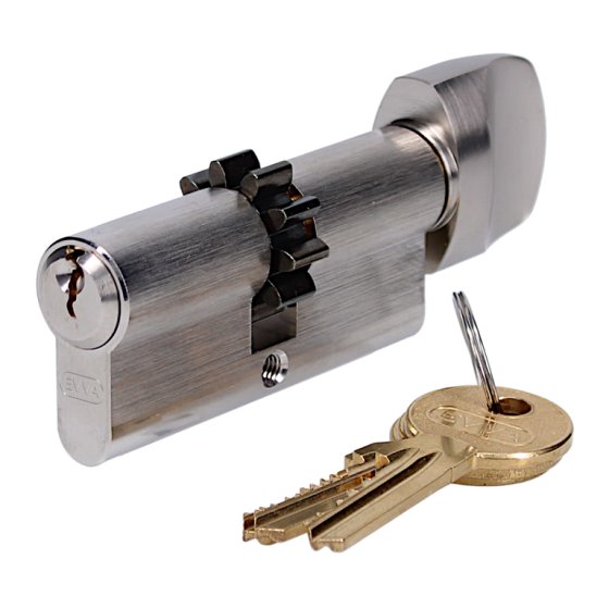 EVVA 62MM NP 10 TOOTH COG CYLINDER KEY & TURN