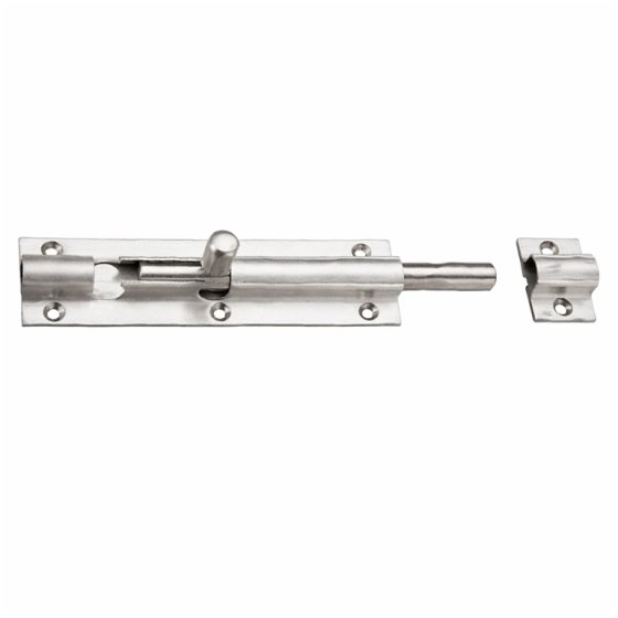 ZOO ZAS01ASS 150MM SATIN STAINLESS STEEL STRAIGHT BARREL BOLT