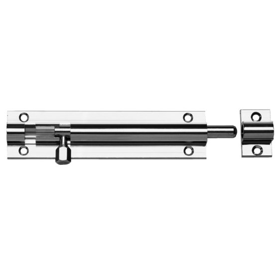 CHROME PLATED 152MM / 6" STRAIGHT BARREL BOLT