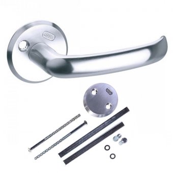 ASSA 20A SATIN CHROME OUTSIDE BLIND ROSE & HANDLE (81585010013)