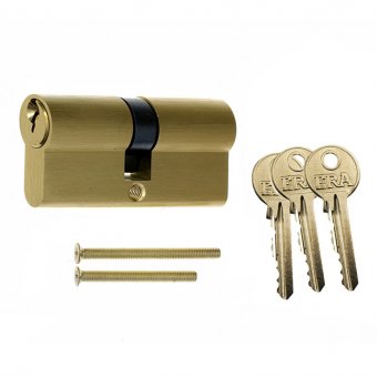 ERA 4055-31 DOUBLE EURO CYLINDER, SIZE- 30/40 (70MM), BRASS FINISH