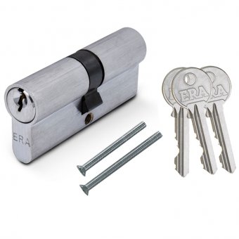 ERA 4052-51 DOUBLE EURO CYLINDER, SIZE- 30/35 (65MM), SATIN FINISH