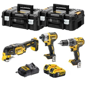 DEWALT 18V LI-ION BRUSHLESS TRIPLE PACK IN TSTAK CASES
