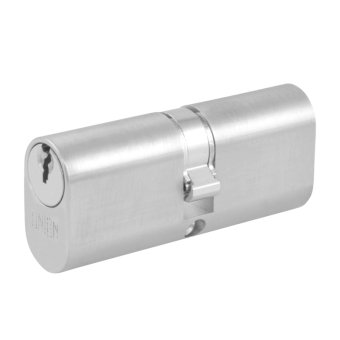 UNION J2X6-SC-AA 5 PIN OVAL DOUBLE CYLINDER - 65MM (32.5/32.5) - SATIN CHROME FINISH 