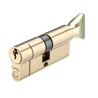 VIER V5EP70CTPBE 35:35 PB EURO KEY & TURN CYLINDER