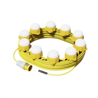 110V 10 Head LED Festoon Kit 22m 16A Motion Sensor (10936)