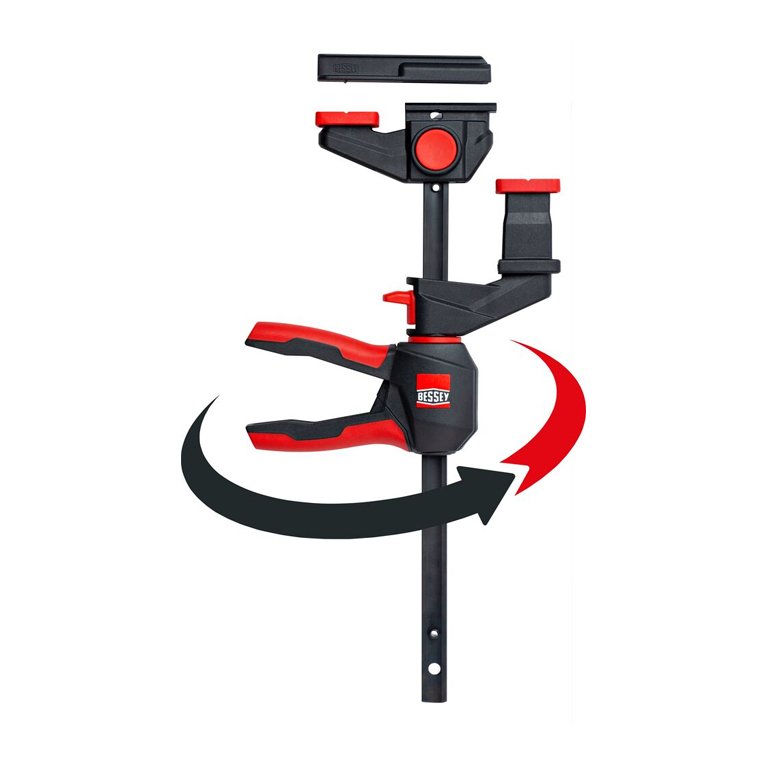 BESSEY ONE HAND TABLE CLAMP 360 WITH ROTATING HANDLE FOR GUIDE RAILS ...